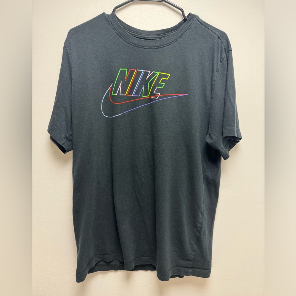 Rainbow Nike logo tee